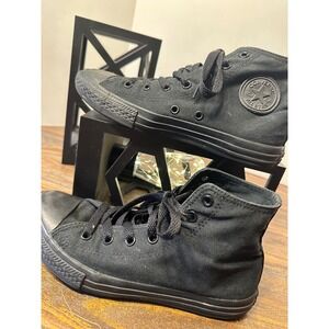 Converse All‎ Star High Top Sneakers Black Casual Youth Shoes Size 3